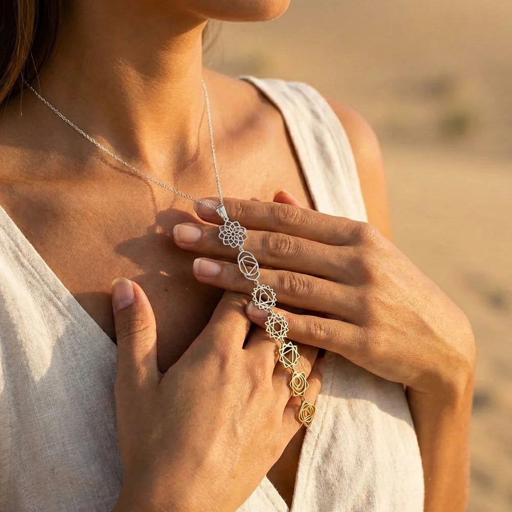 Ascension Line – 7 Chakra Statement Necklace