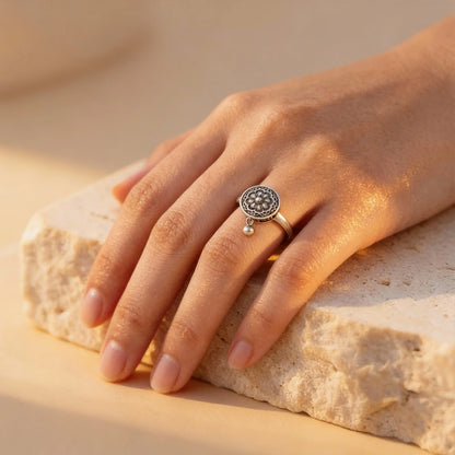 Lucky Buddhist Prayer Wheel Ring