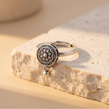 Lucky Buddhist Prayer Wheel Ring