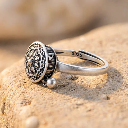 Lucky Buddhist Prayer Wheel Ring