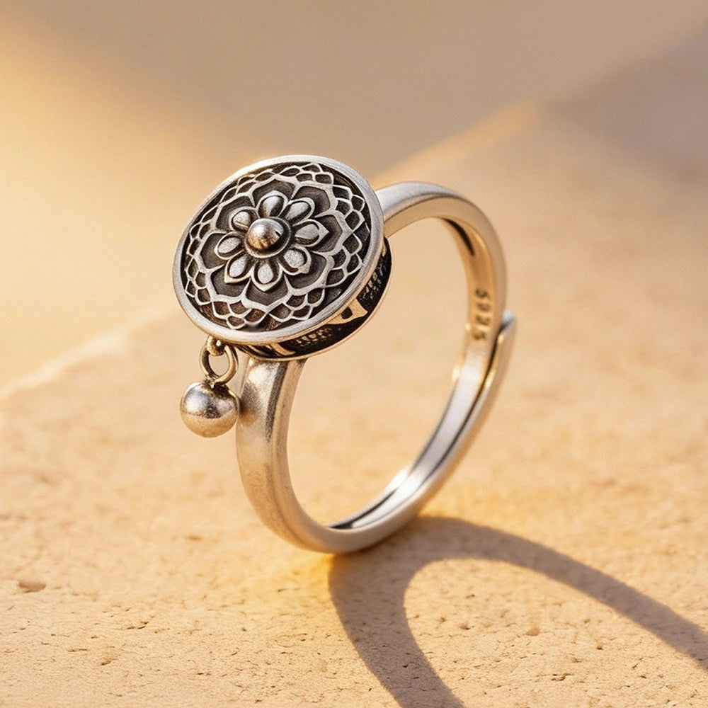 Lucky Buddhist Prayer Wheel Ring