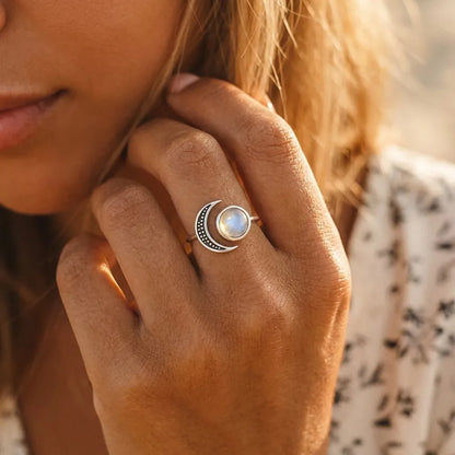 Celestial Glow Moon Ring