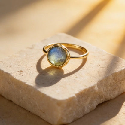 Golden Aura Labradorite Ring