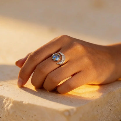 Celestial Glow Moon Ring