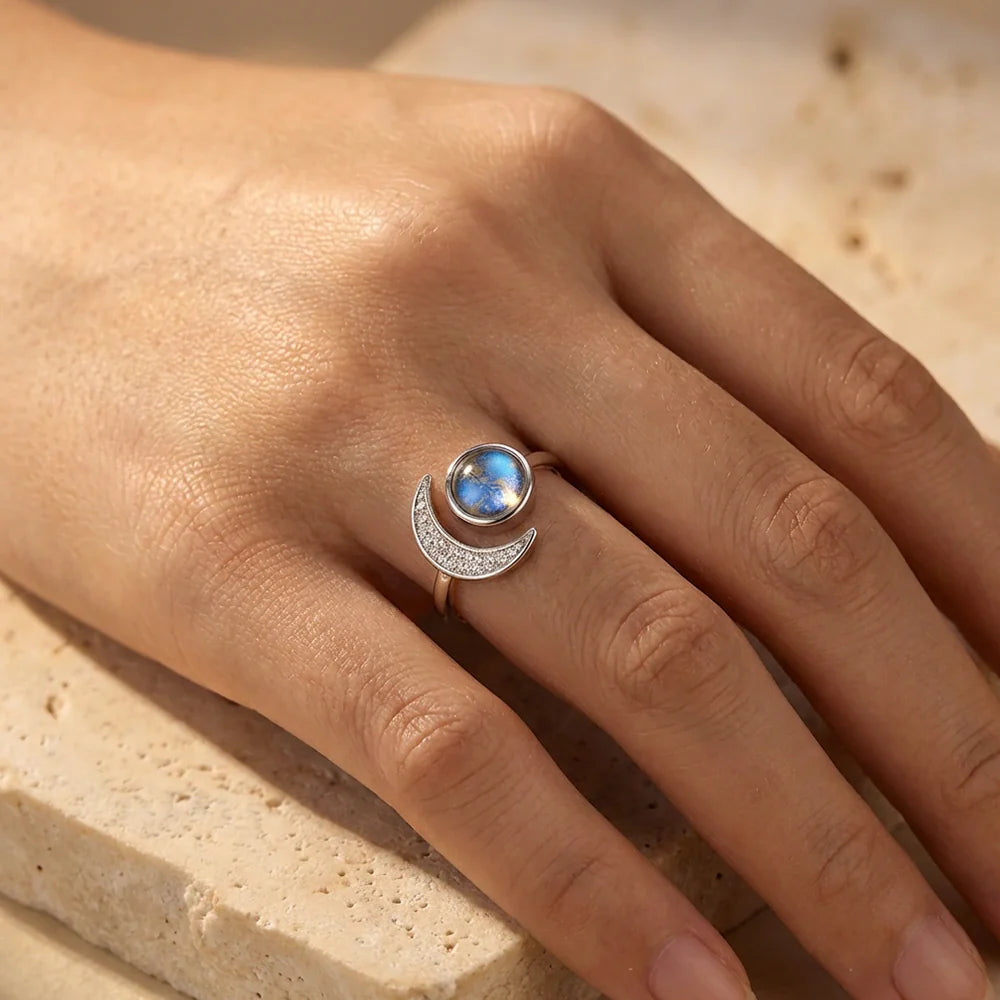 Celestial Glow Moon Ring