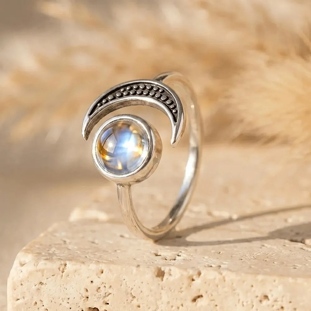 Celestial Glow Moon Ring