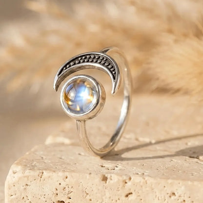 Celestial Glow Moon Ring