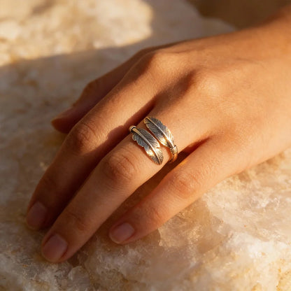 Guardian Angel Feather Ring