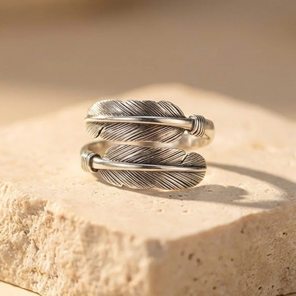 Guardian Angel Feather Ring