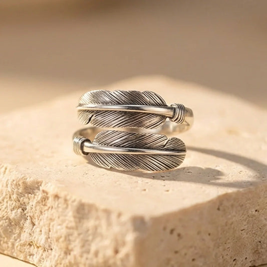 Guardian Angel Feather Ring