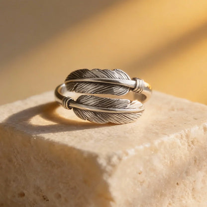 Guardian Angel Feather Ring