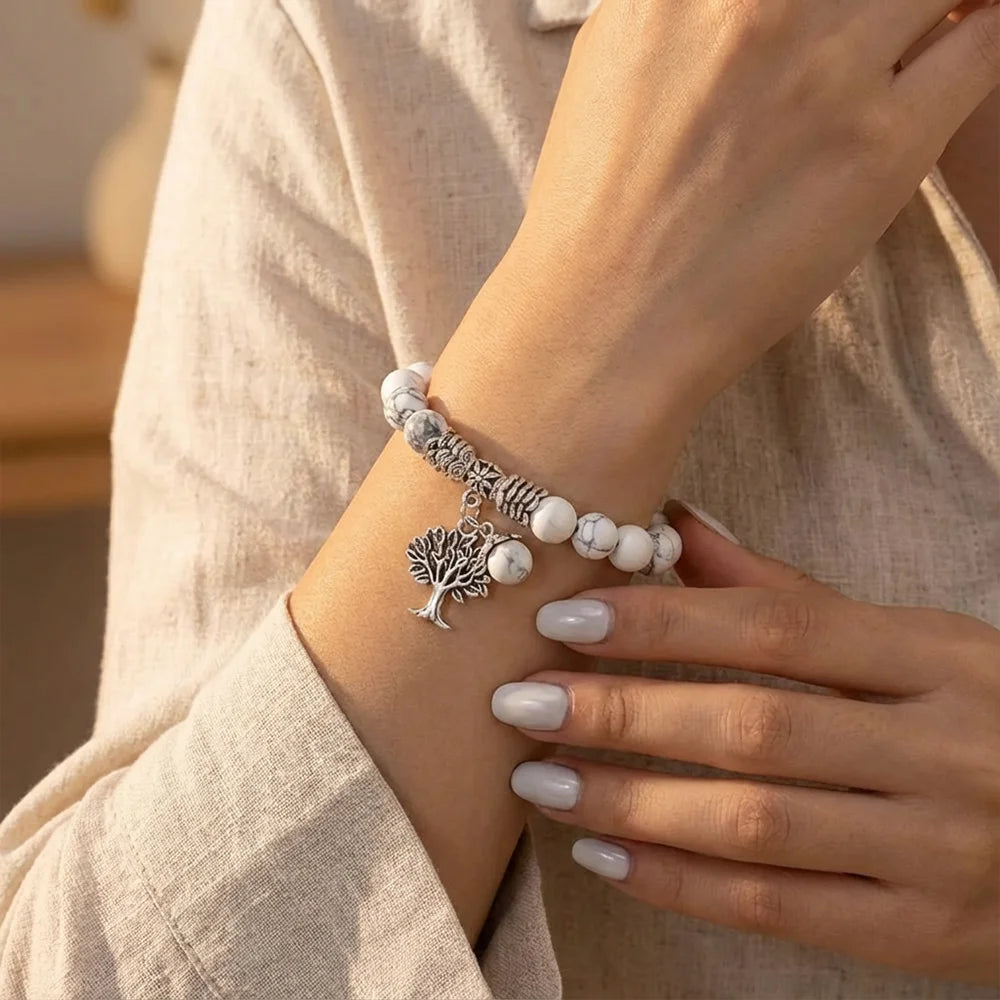 Stay the Course Howlite Bracelet