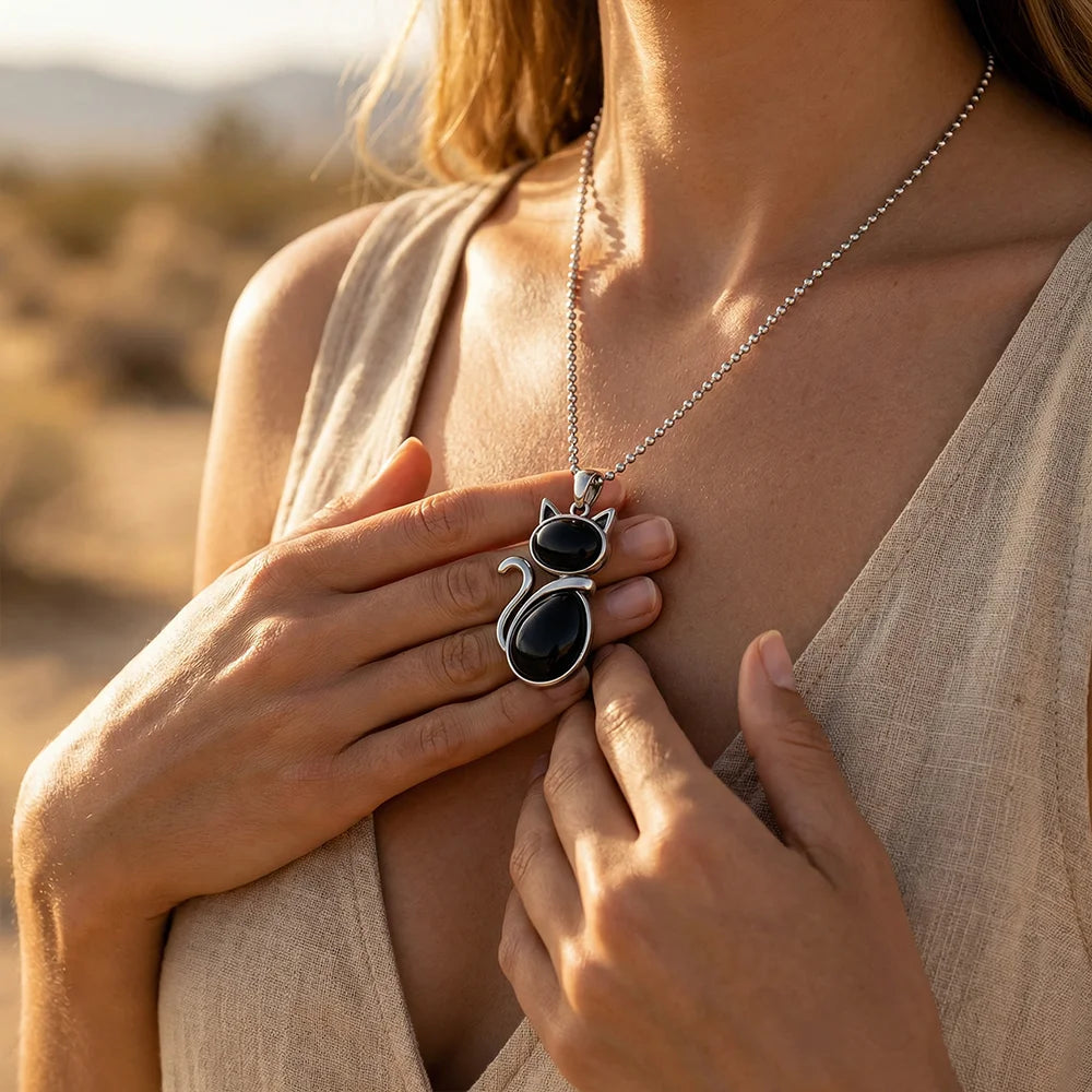 The Cat Guardian – Crystal Pendant
