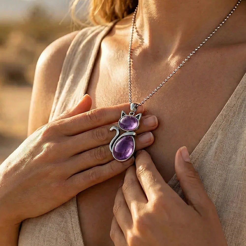 The Cat Guardian – Crystal Pendant