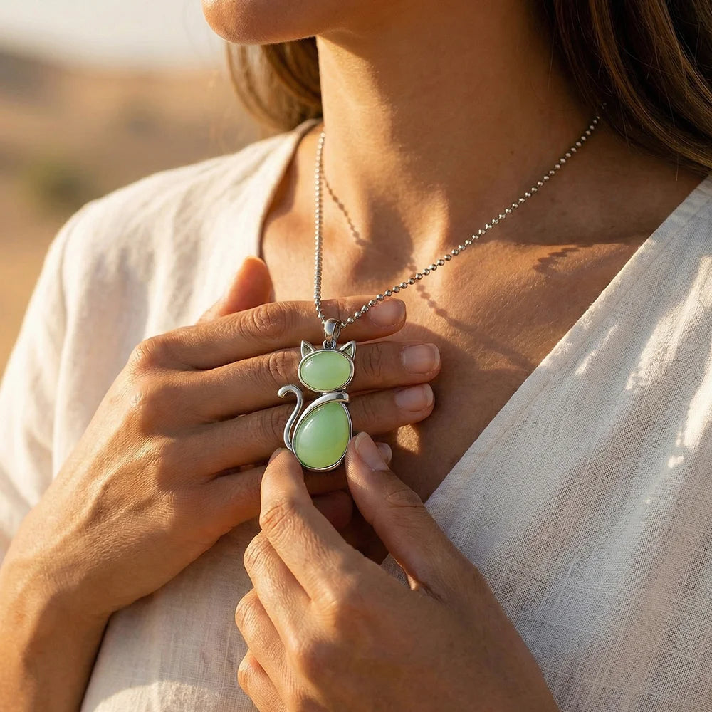 The Cat Guardian – Crystal Pendant