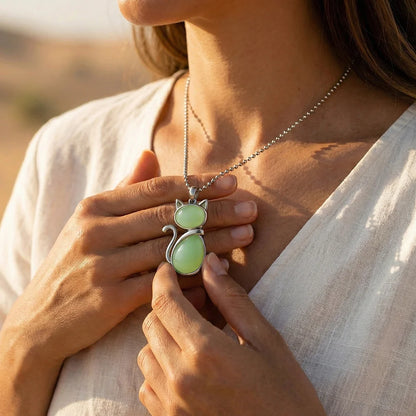 The Cat Guardian – Crystal Pendant