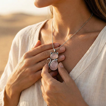 The Cat Guardian – Crystal Pendant