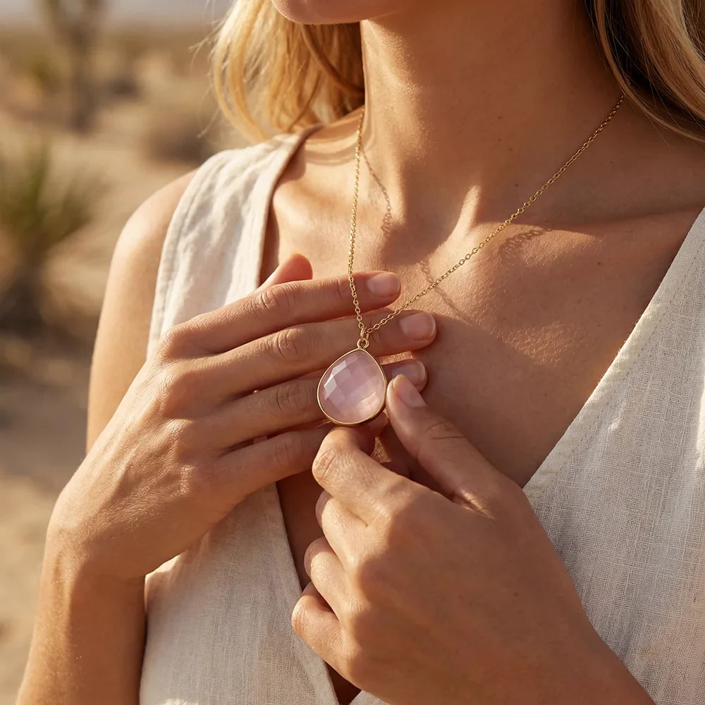 Heart of the Goddess – Rose Quartz Necklace