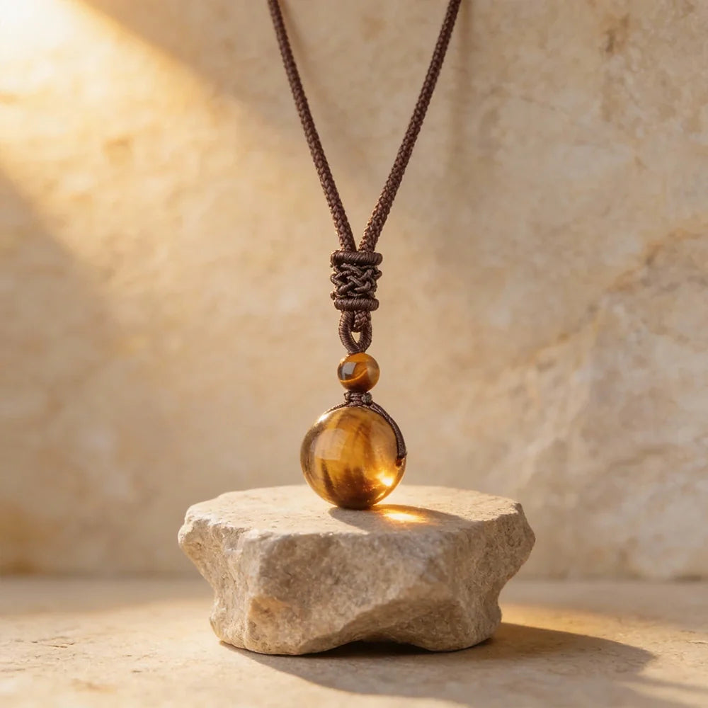 Tiger’s Eye Guardian Sphere Pendant