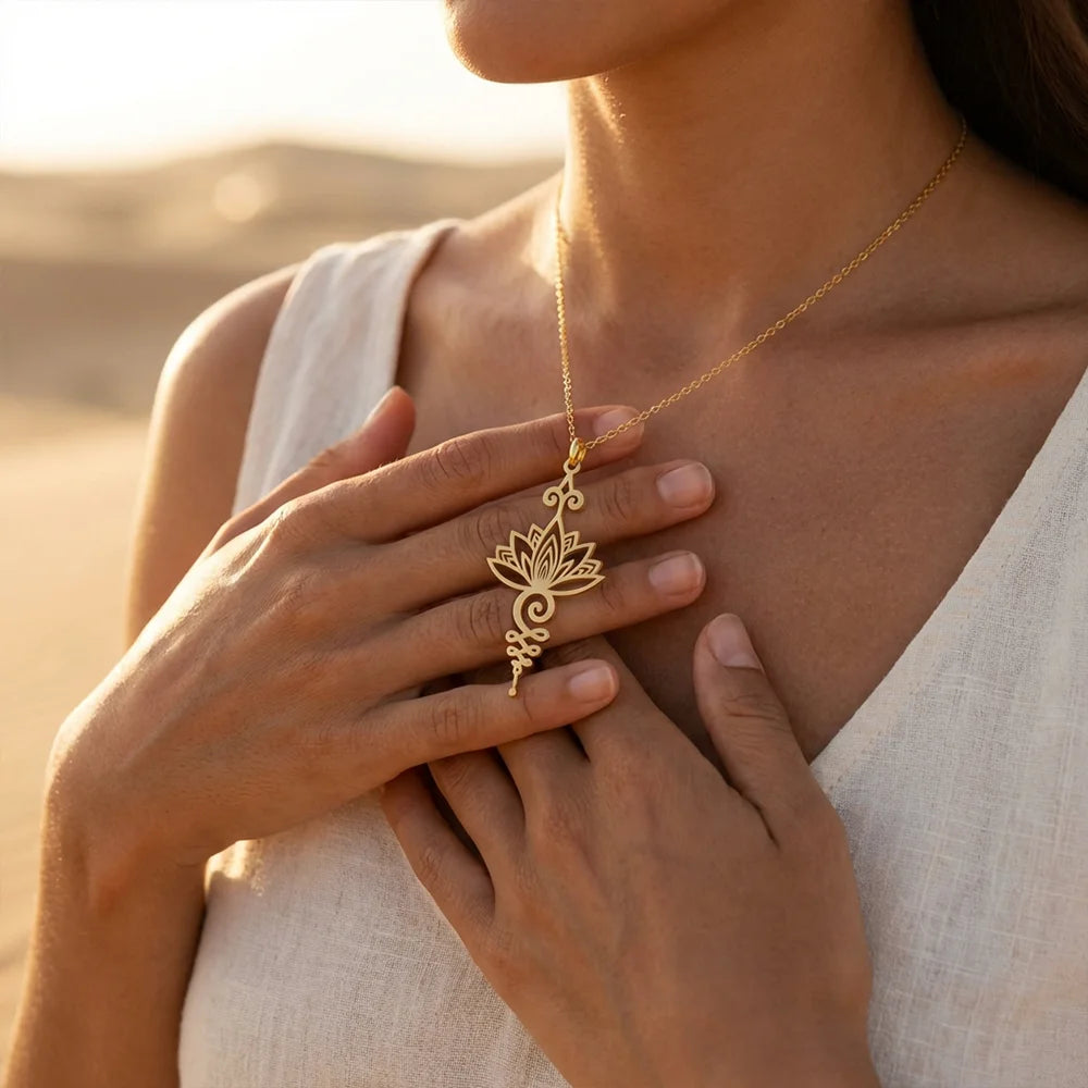 Rise & Align – Lotus Journey Necklace
