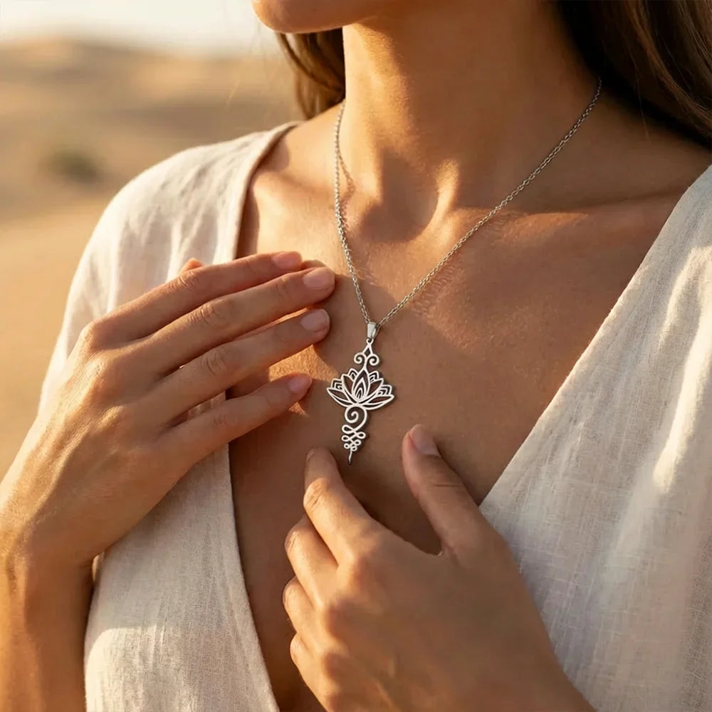 Rise & Align – Lotus Journey Necklace