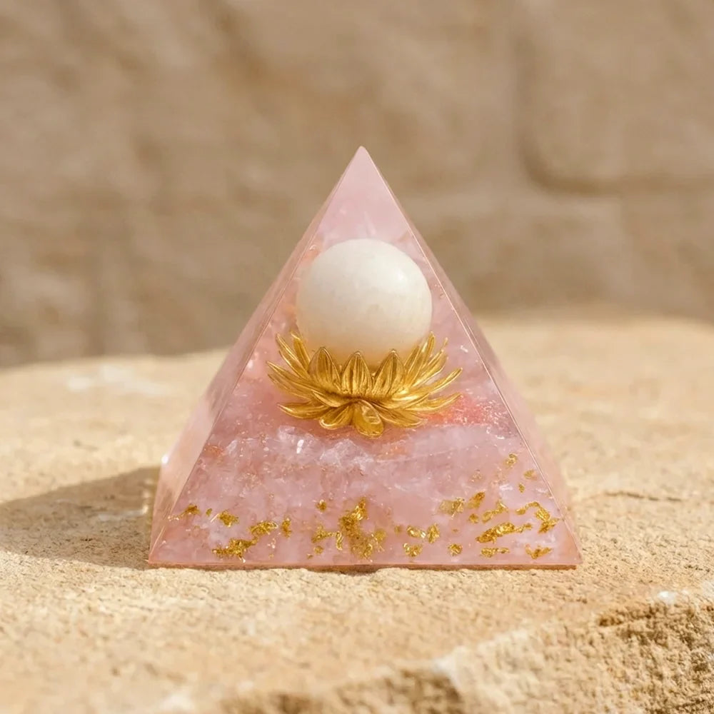 Rose Quartz Energy Sanctuary Pyramid