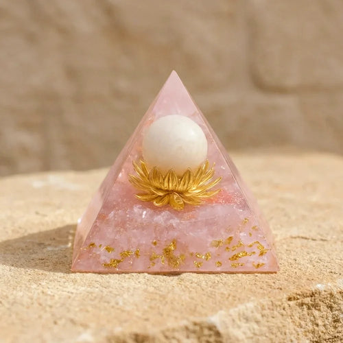 Rose Quartz Energy Sanctuary Pyramid