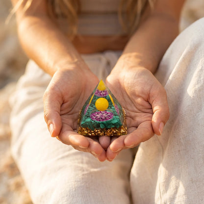 Malachite Renewal Orgonite Pyramid